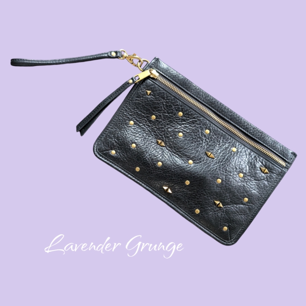 Fossil Studded Leather Clutch